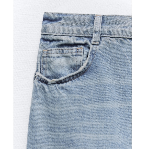 Zara Long Denim Slit Skirt size XS blue - Picture 14 of 15